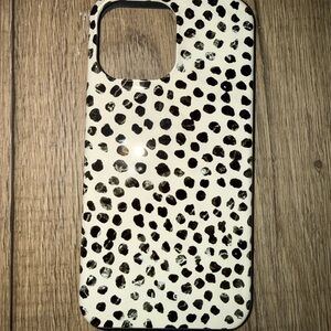 Spotted Pattern Phone Case - Black and White